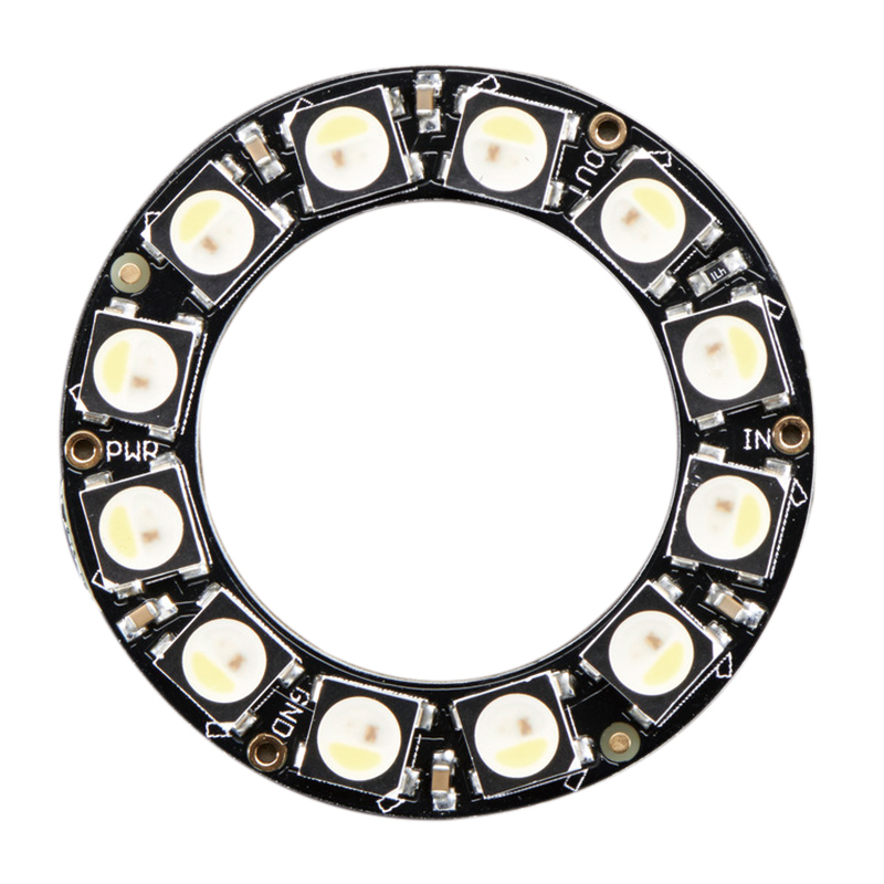Neopixel Ring-SK6812 12 x 5050 RGBW LED Full Color Single Point Angel Eyes Ring Light